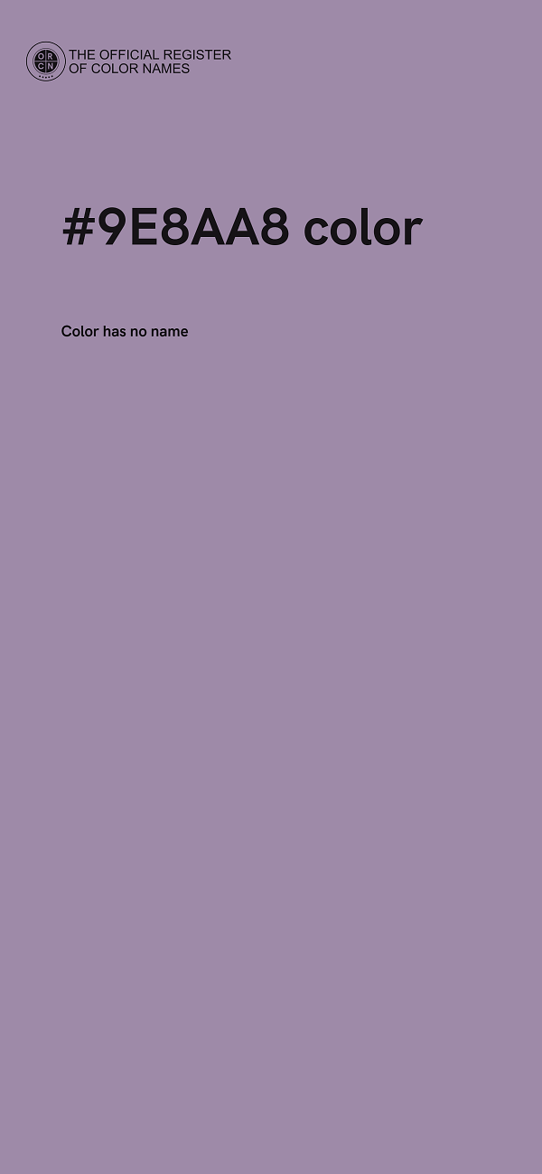 #9E8AA8 color image