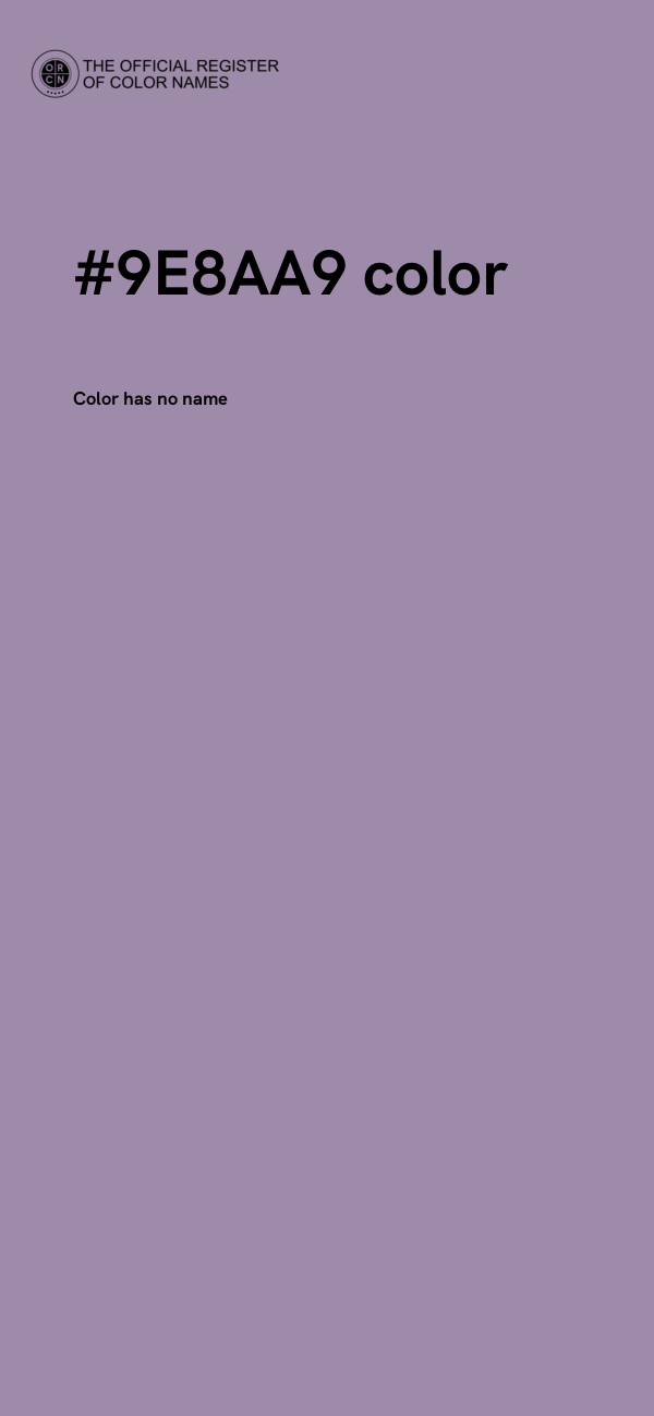 #9E8AA9 color image