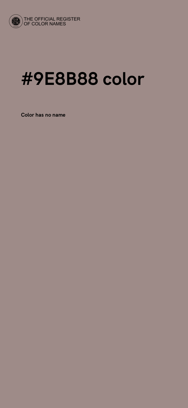 #9E8B88 color image