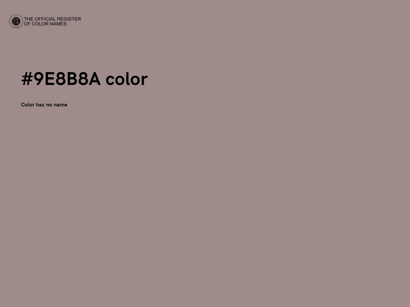 #9E8B8A color image