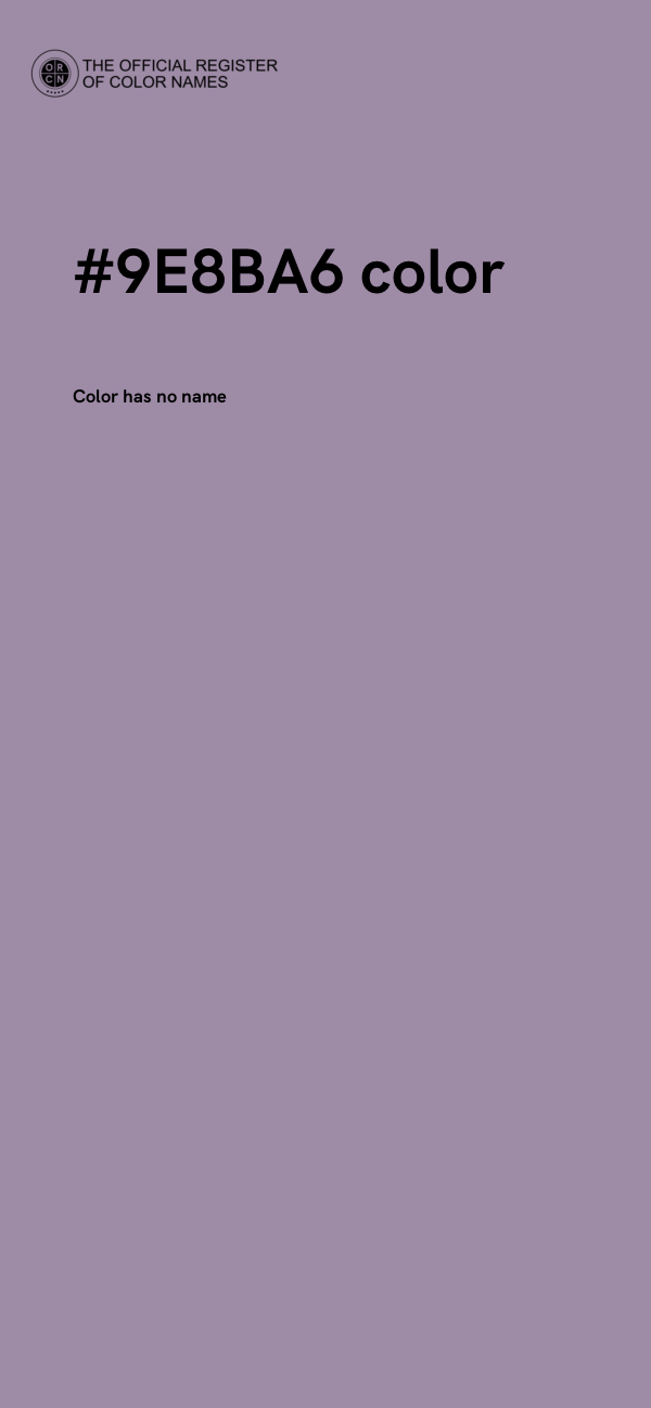 #9E8BA6 color image