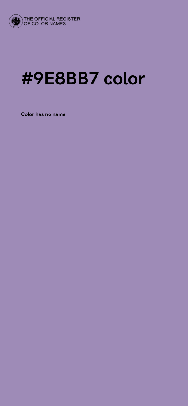 #9E8BB7 color image