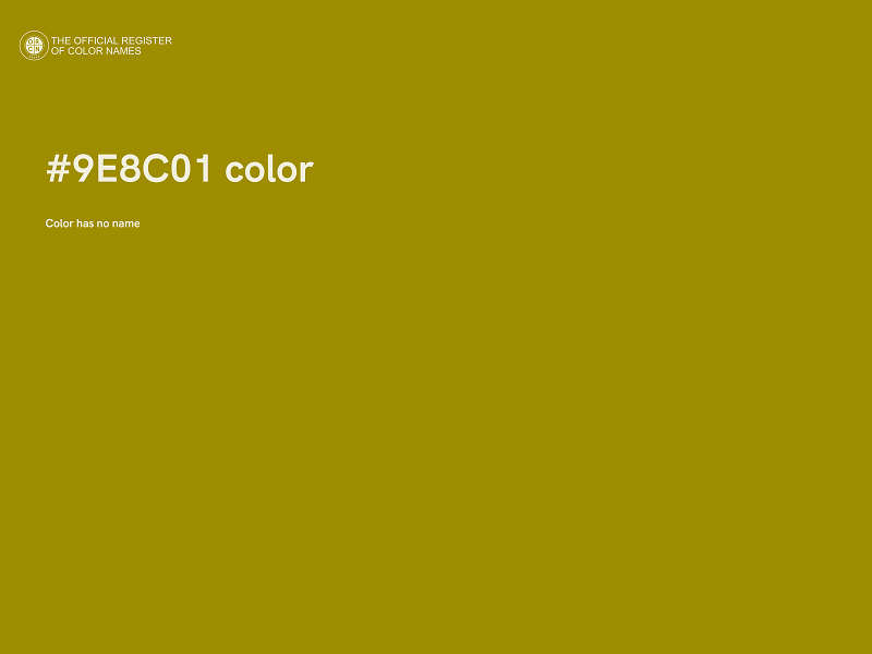 #9E8C01 color image