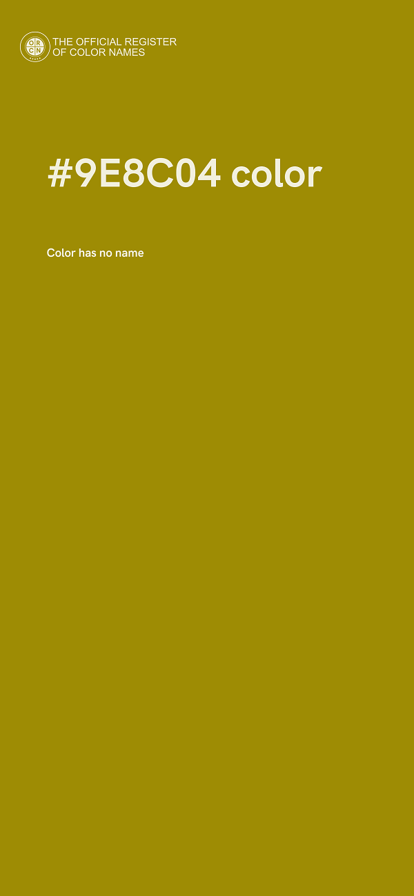 #9E8C04 color image