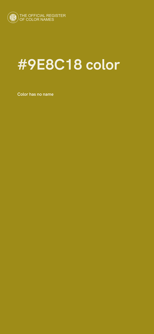 #9E8C18 color image