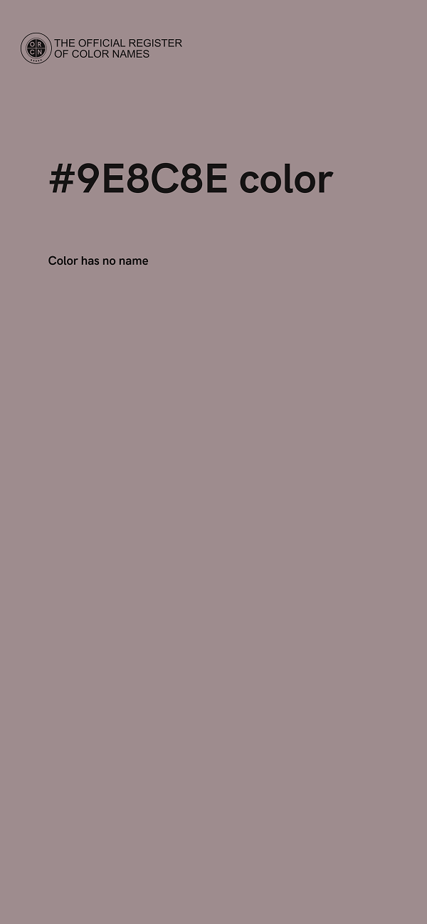 #9E8C8E color image