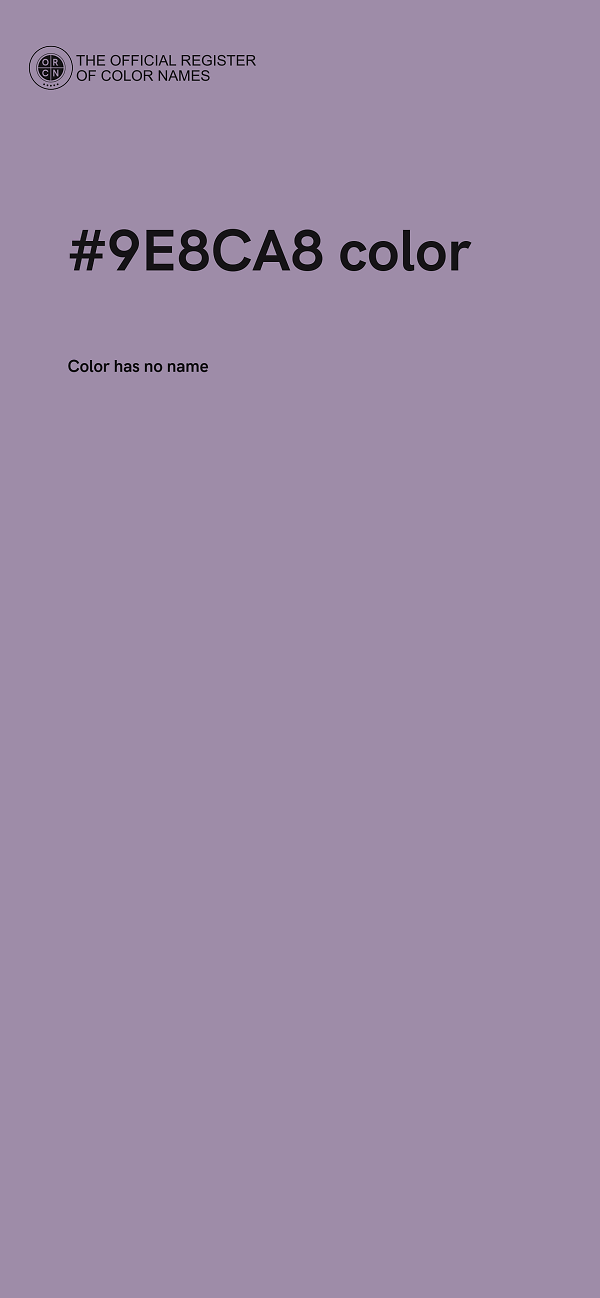 #9E8CA8 color image