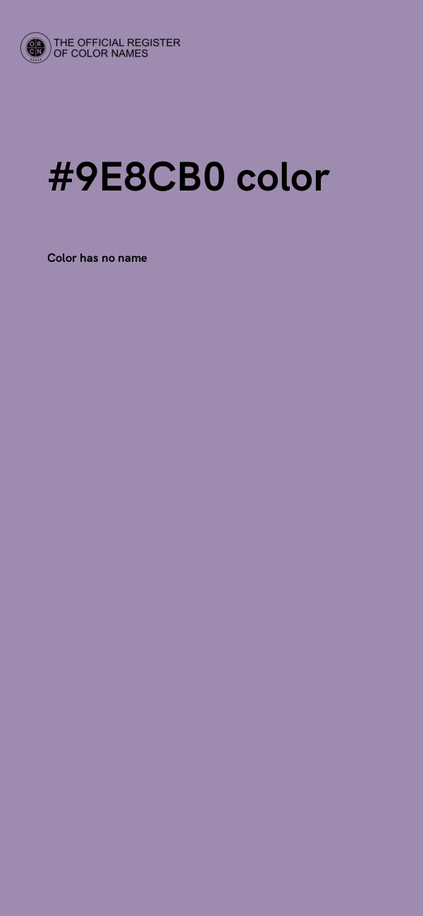 #9E8CB0 color image