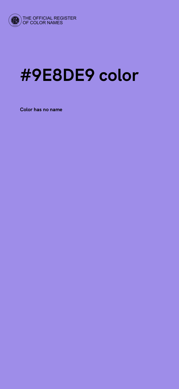 #9E8DE9 color image
