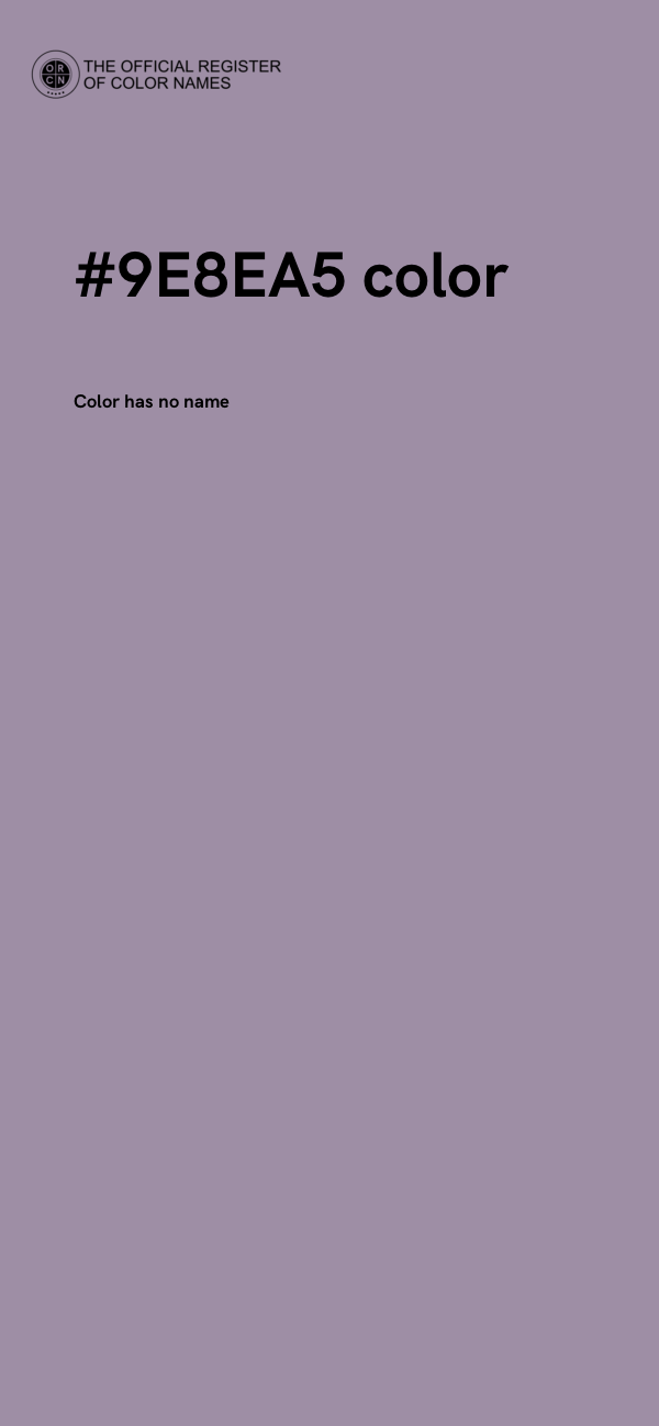 #9E8EA5 color image