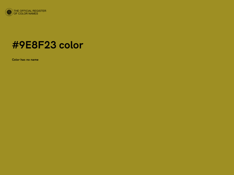 #9E8F23 color image