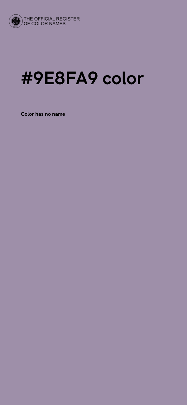 #9E8FA9 color image