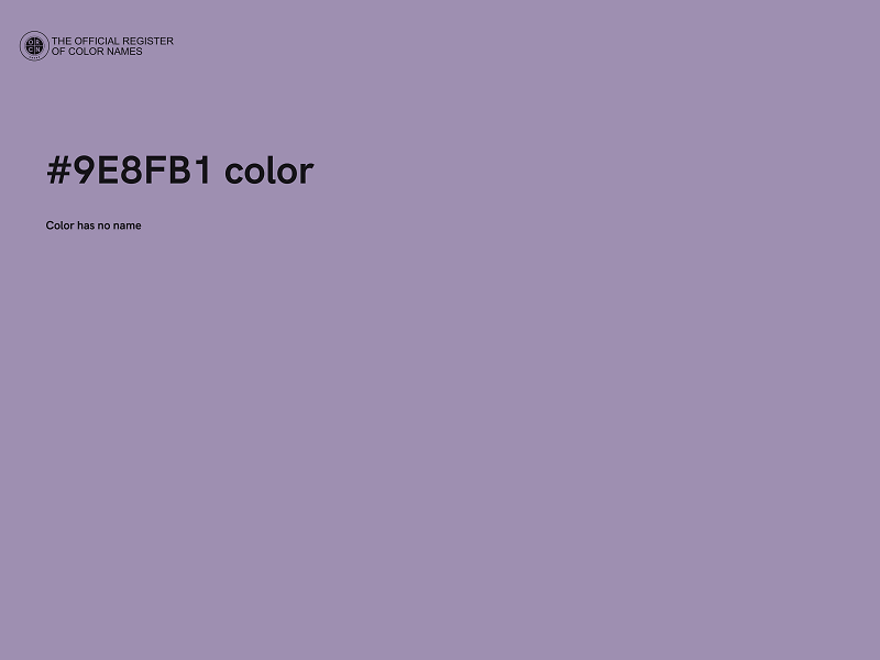 #9E8FB1 color image