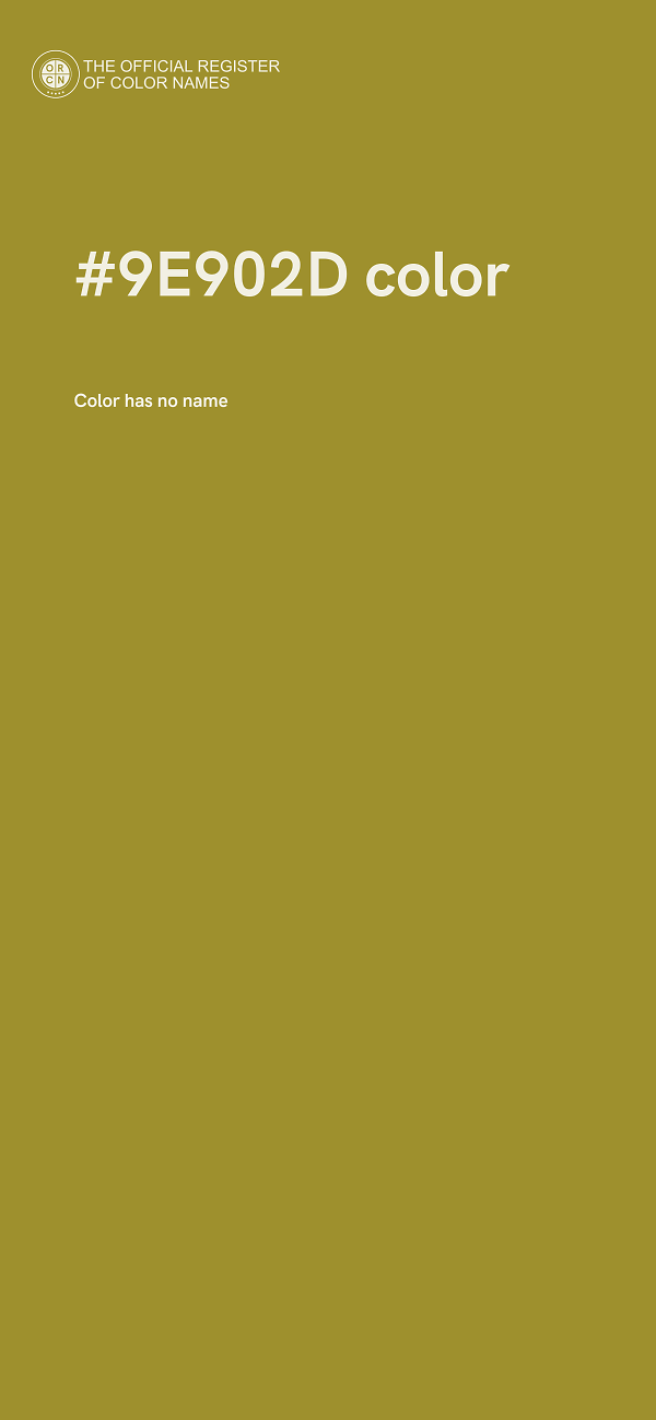 #9E902D color image