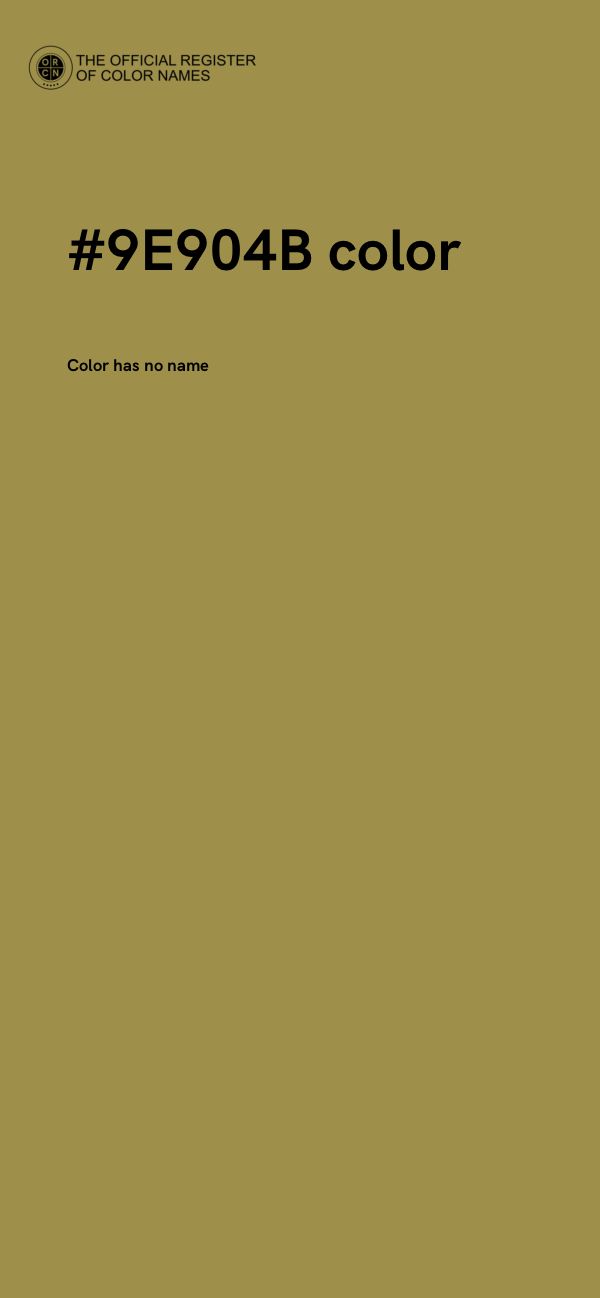 #9E904B color image