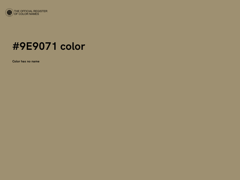 #9E9071 color image