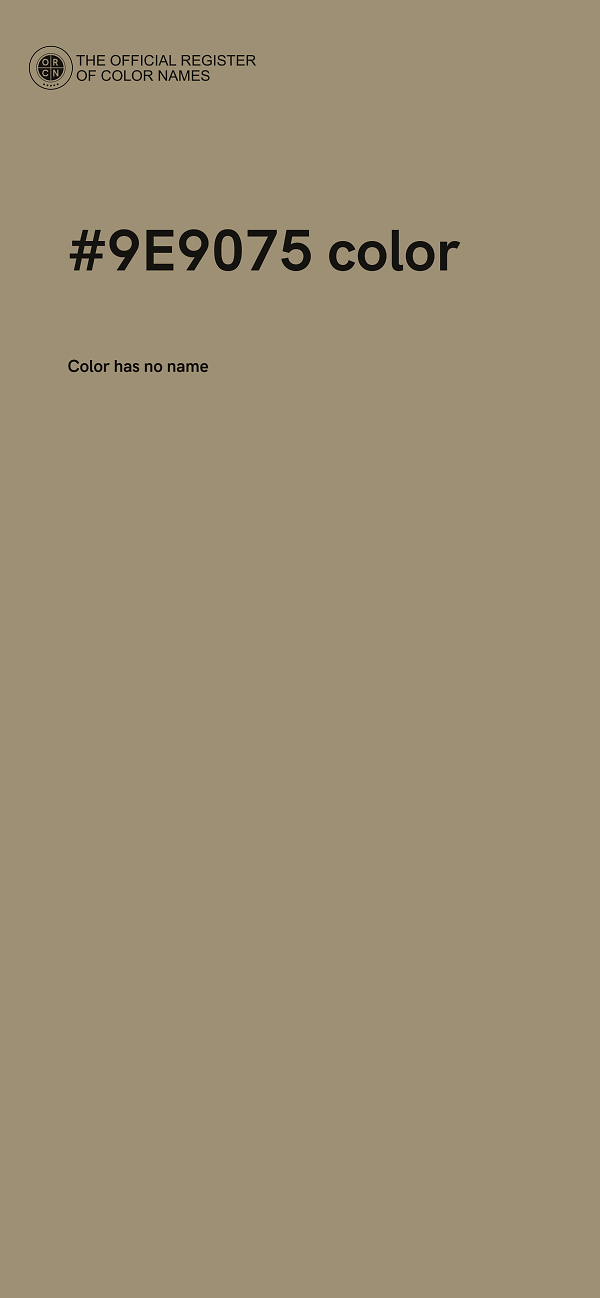 #9E9075 color image