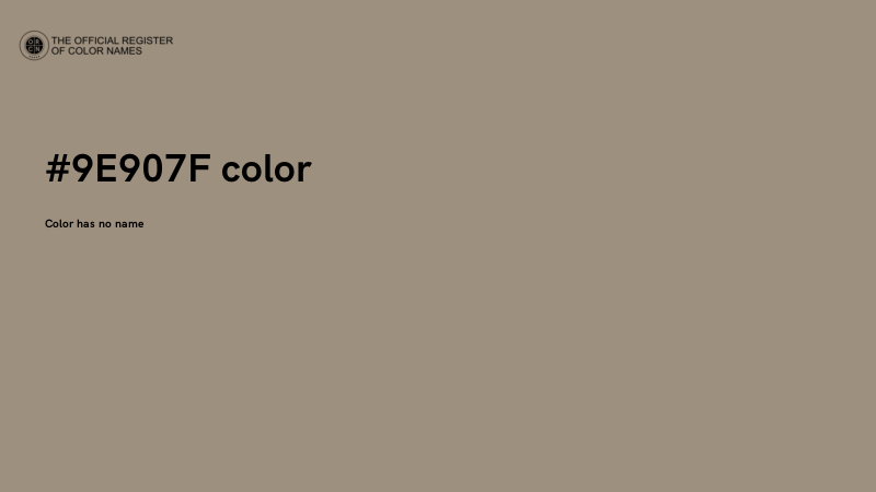 #9E907F color image