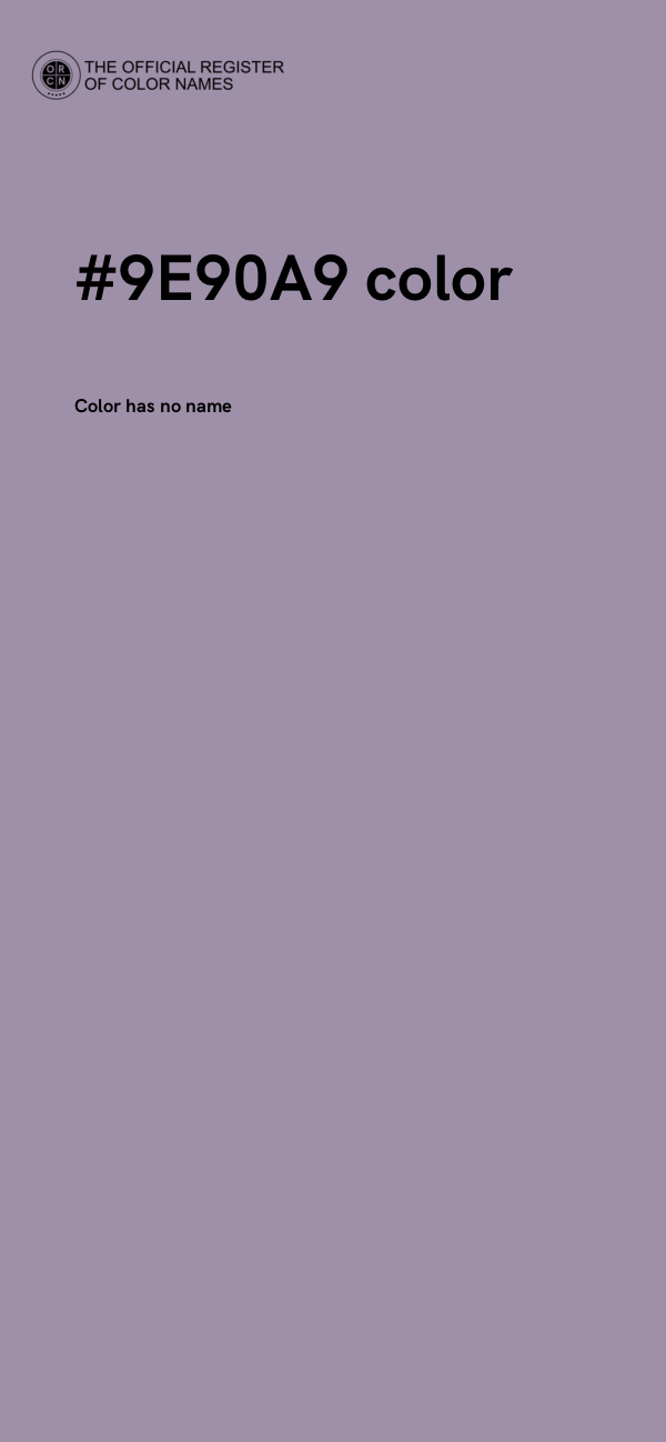 #9E90A9 color image