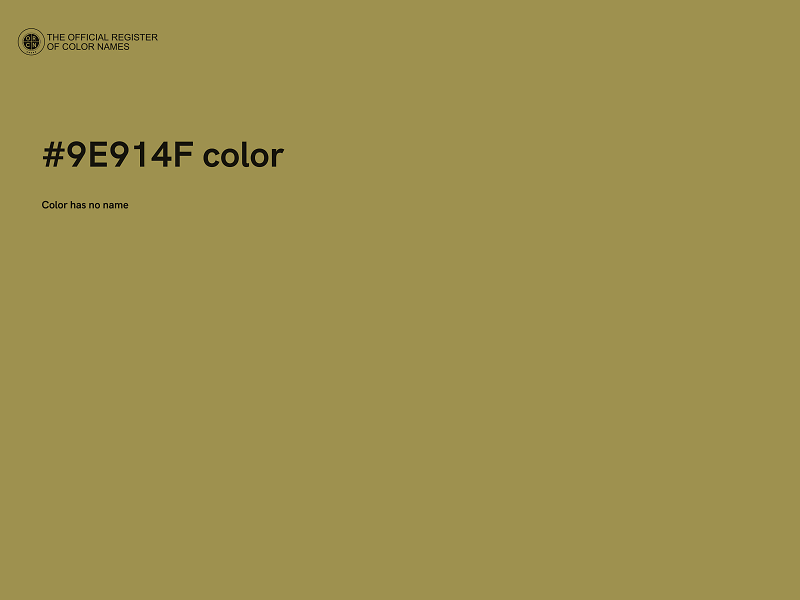 #9E914F color image
