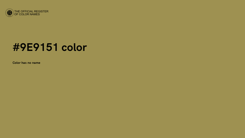 #9E9151 color image