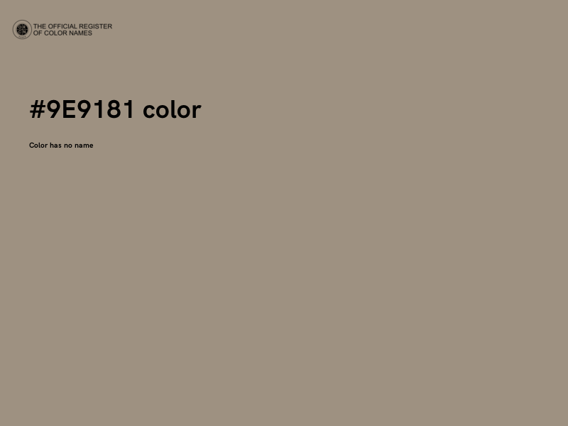 #9E9181 color image