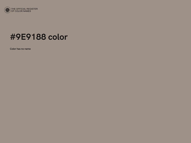 #9E9188 color image