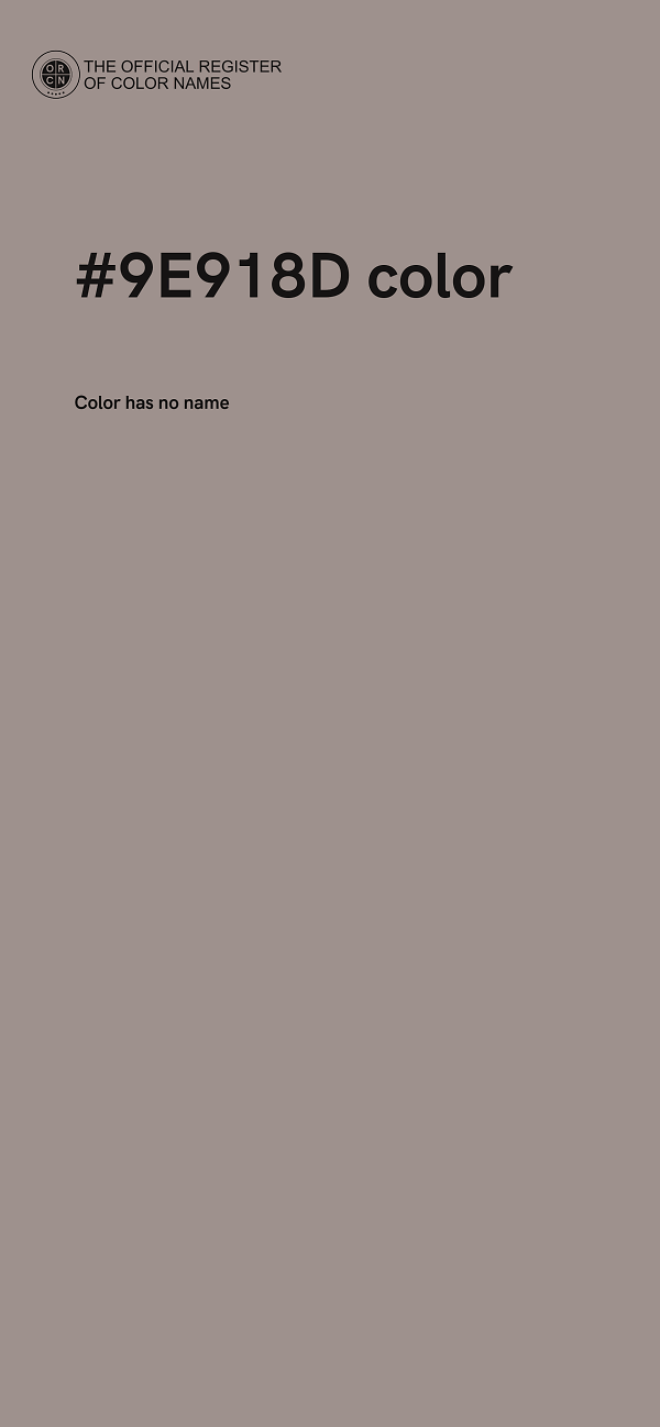 #9E918D color image