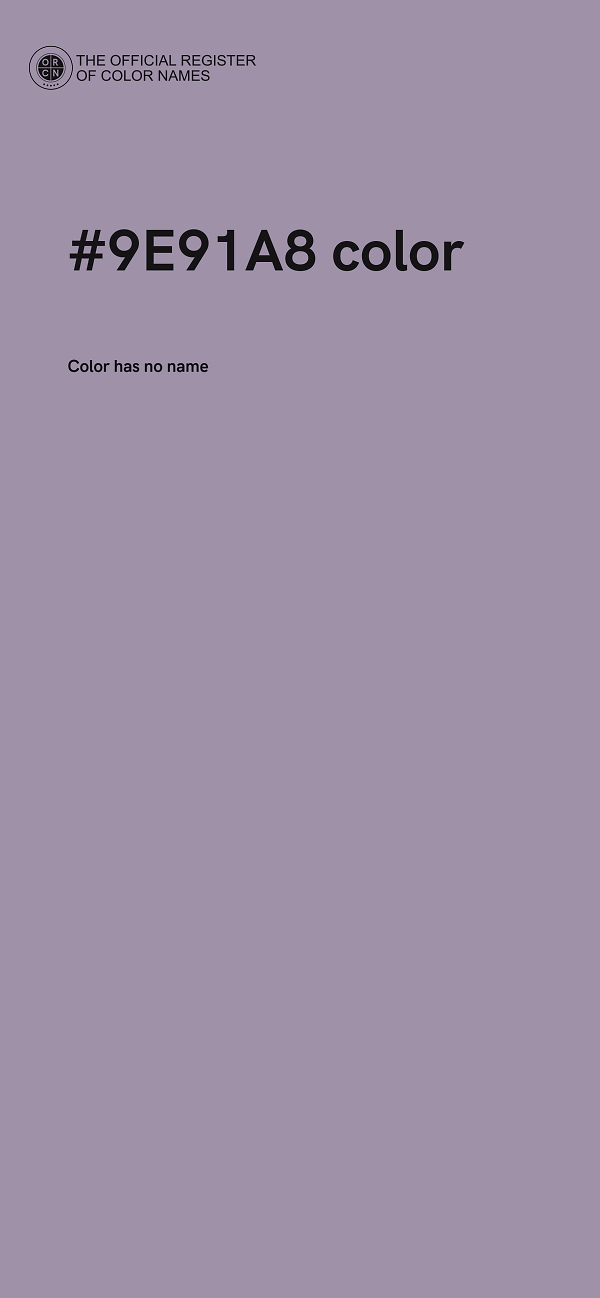 #9E91A8 color image