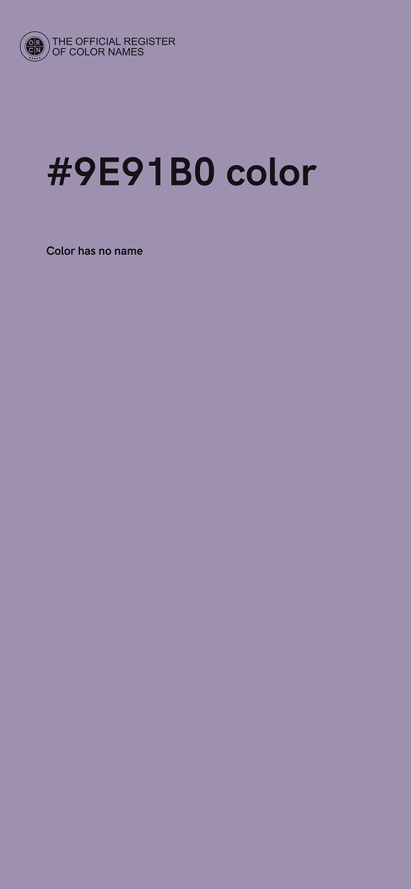 #9E91B0 color image