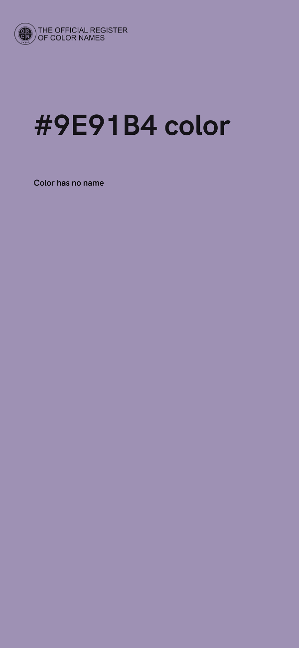 #9E91B4 color image