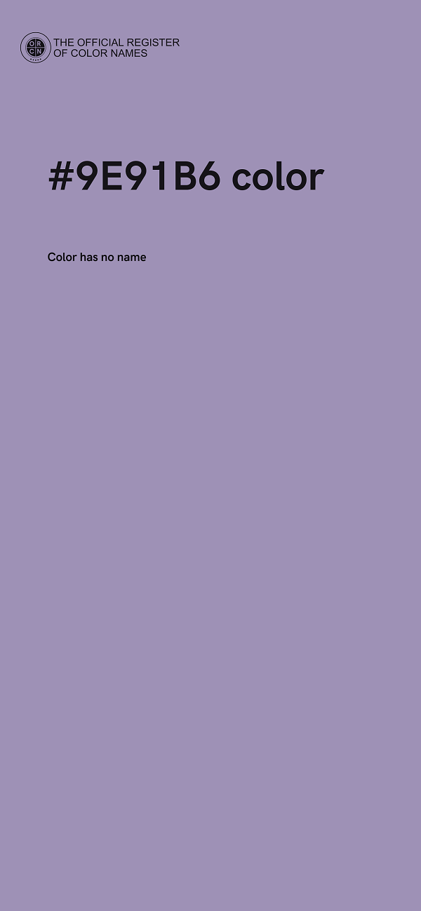 #9E91B6 color image