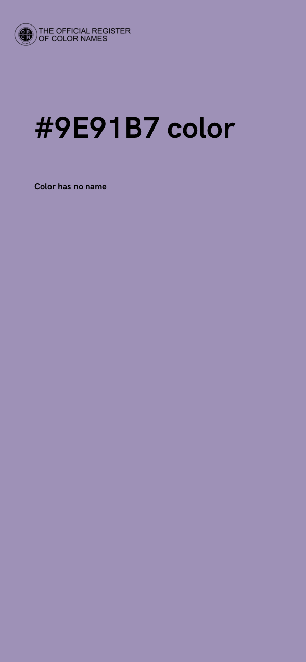 #9E91B7 color image