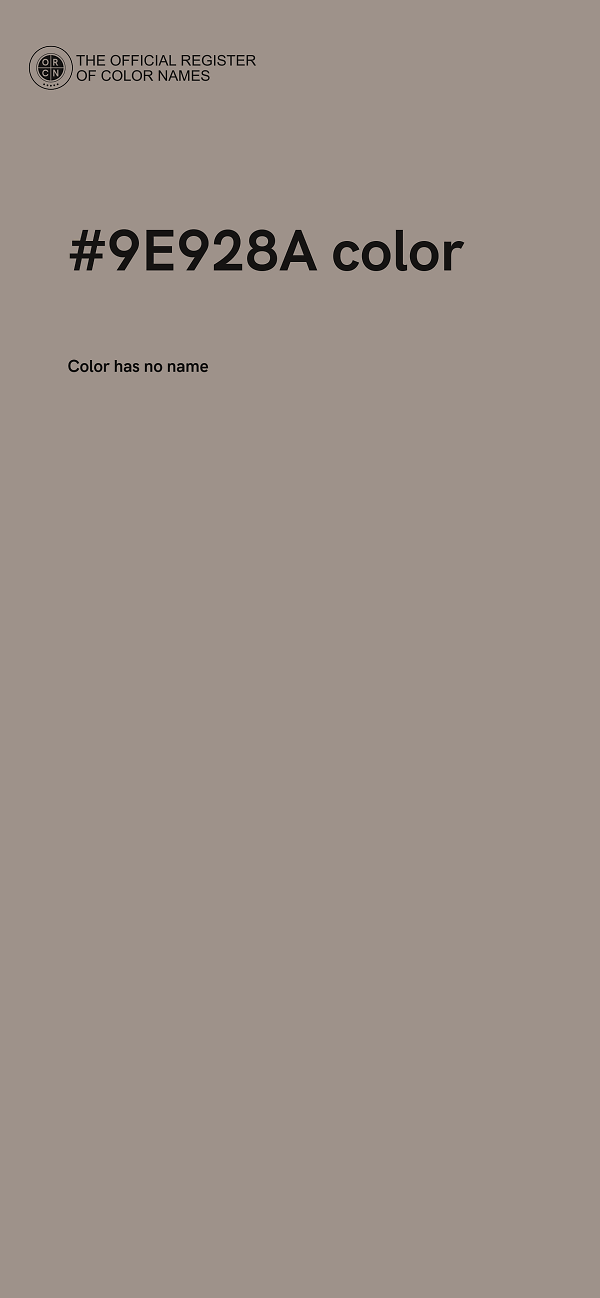 #9E928A color image