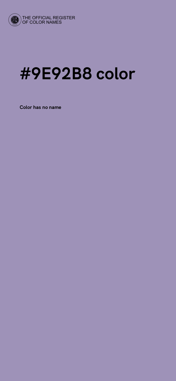 #9E92B8 color image