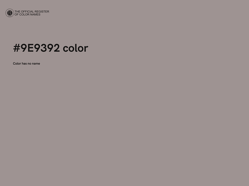 #9E9392 color image