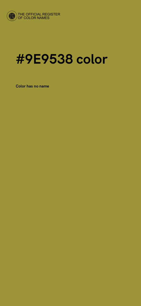 #9E9538 color image