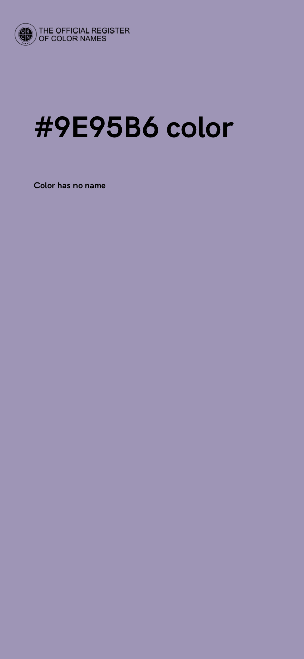 #9E95B6 color image