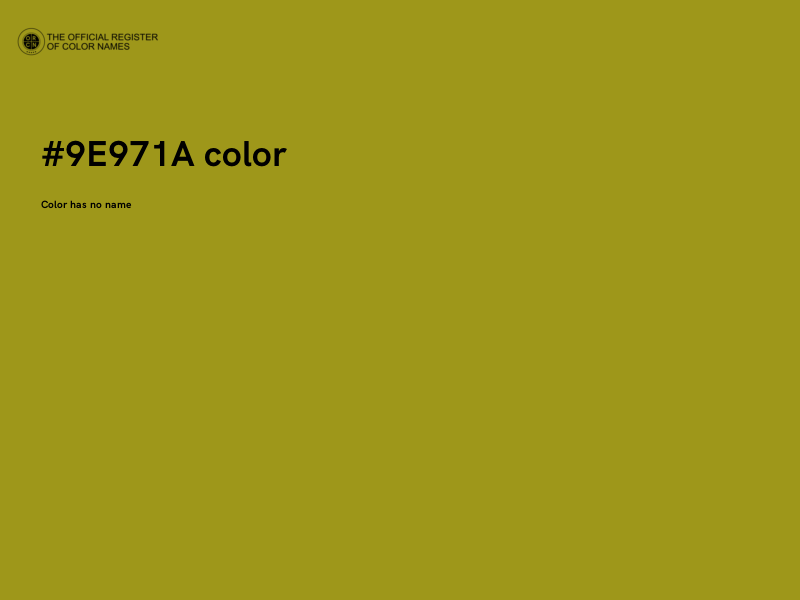 #9E971A color image