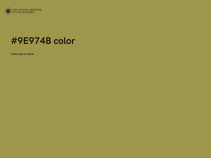 #9E974B color image