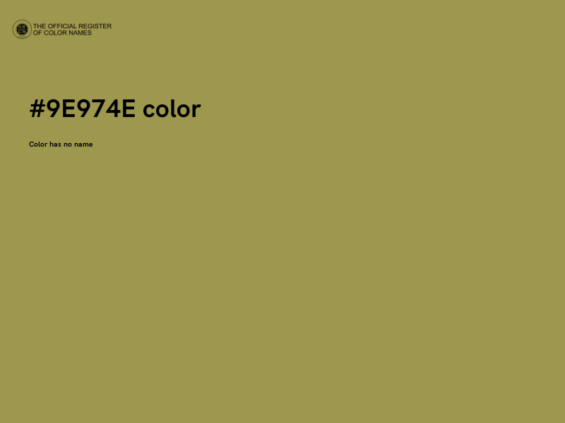 #9E974E color image