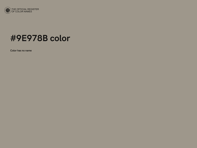 #9E978B color image