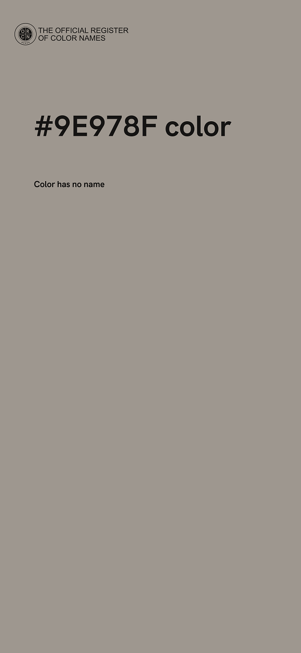 #9E978F color image