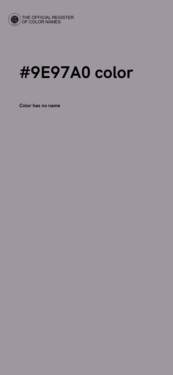 #9E97A0 color image