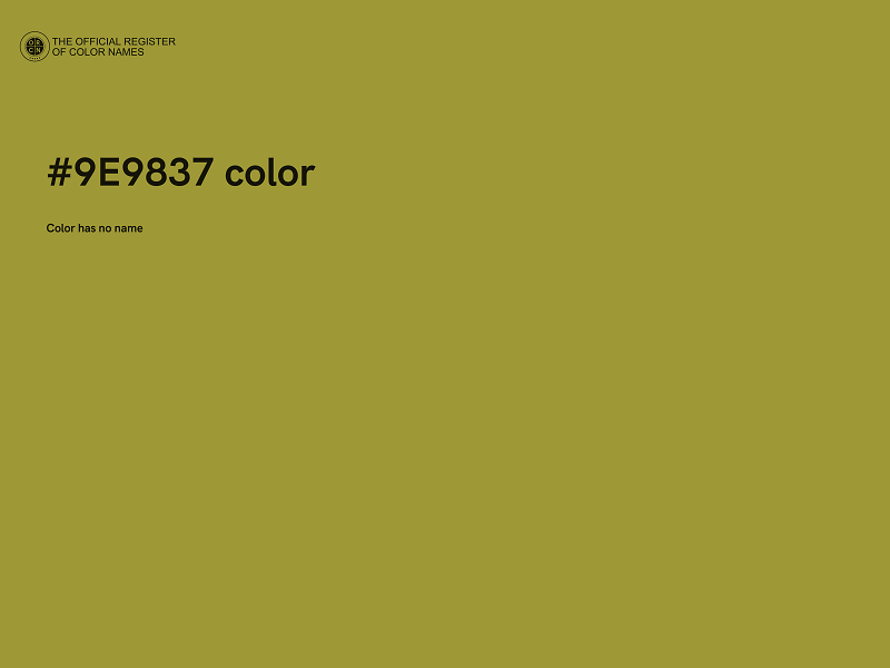 #9E9837 color image