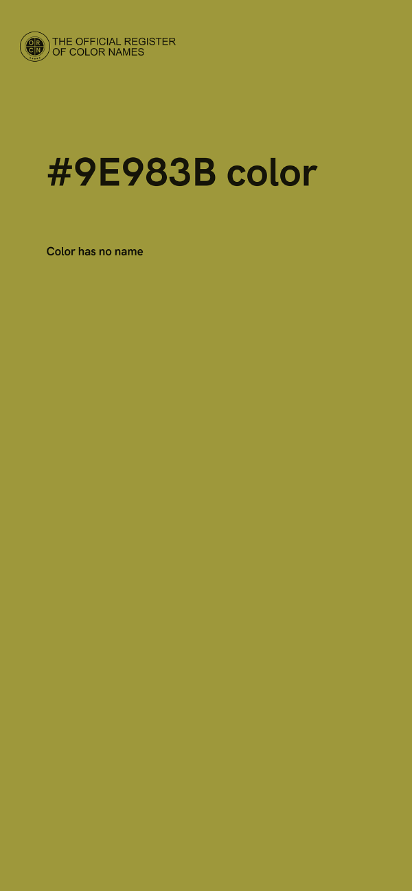 #9E983B color image