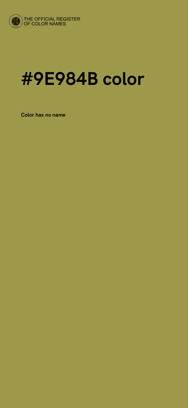 #9E984B color image