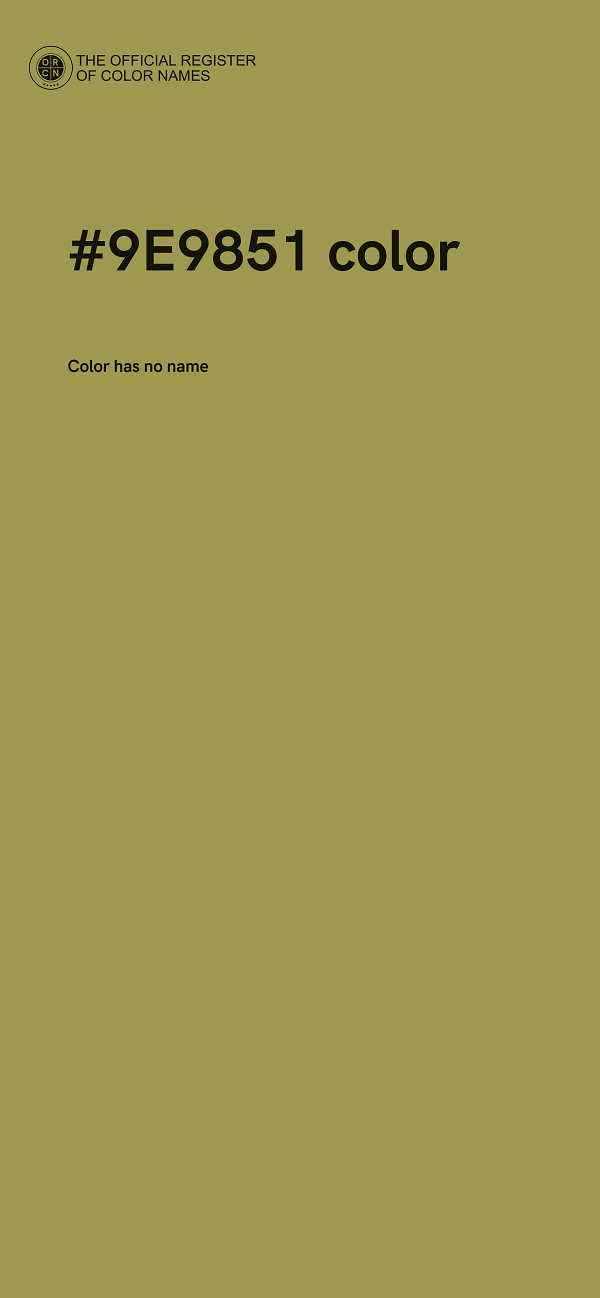 #9E9851 color image