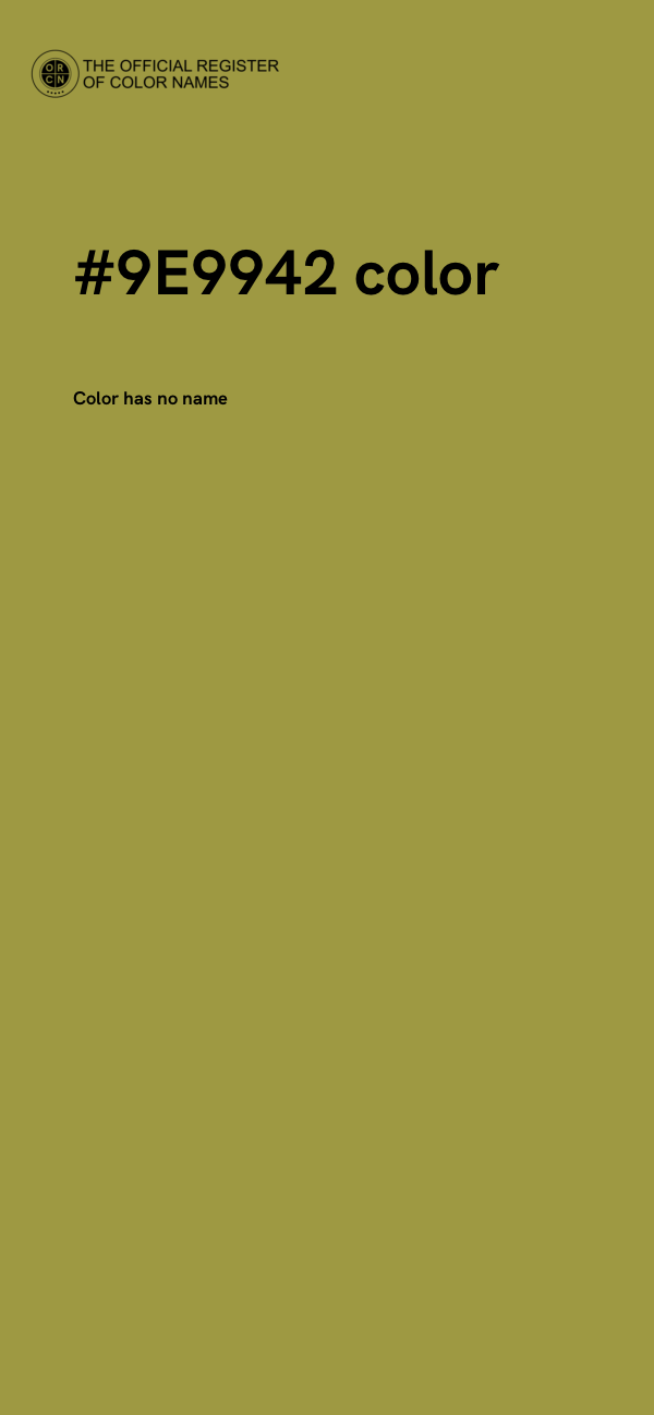 #9E9942 color image