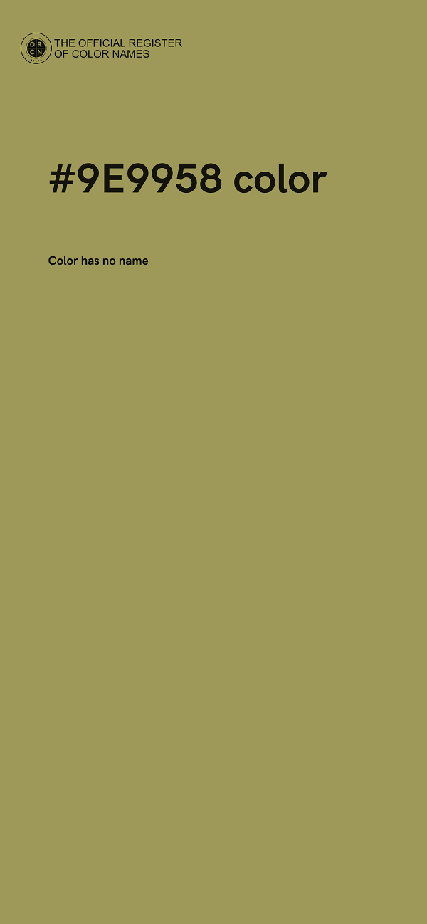 #9E9958 color image